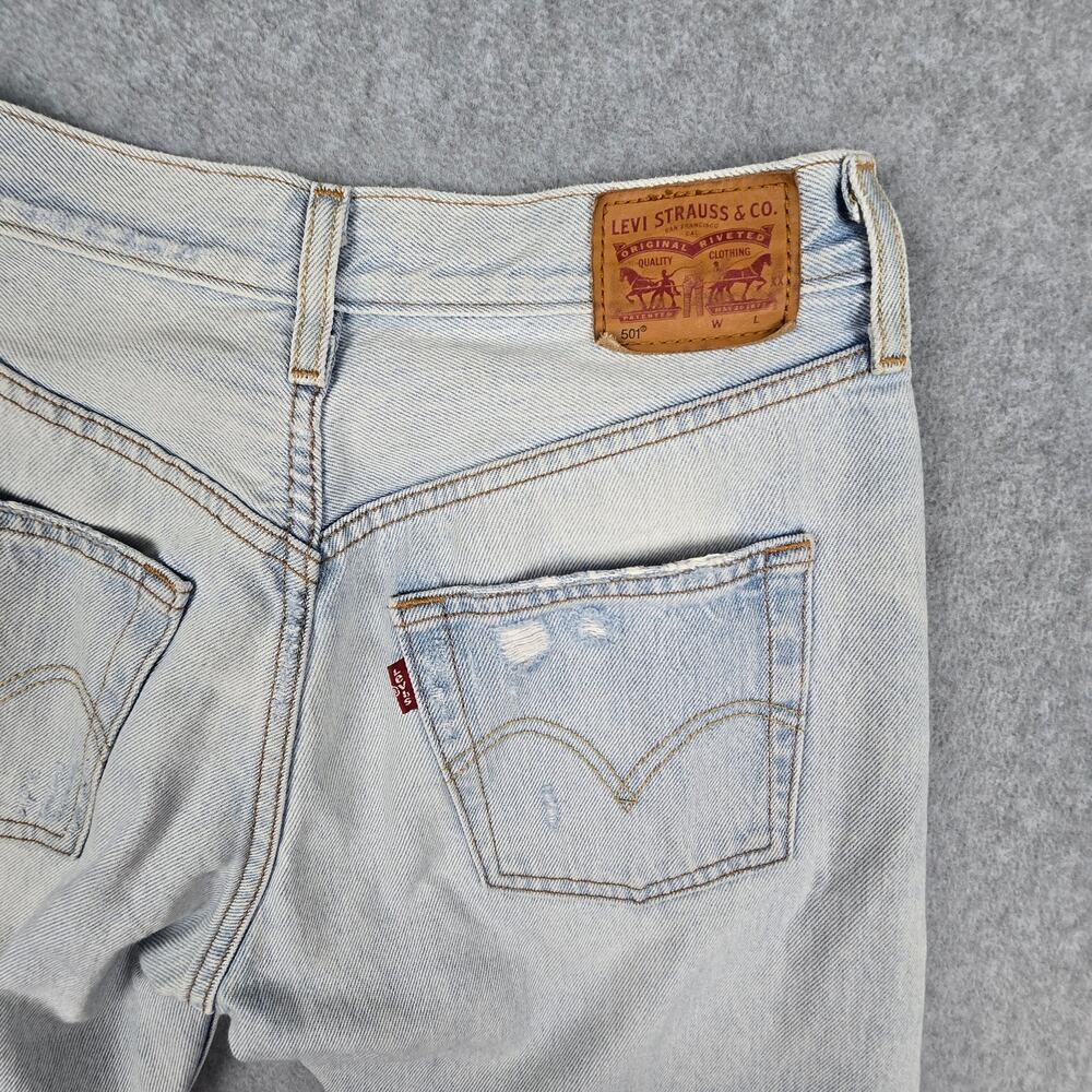 Levi's 501 Mens 28x31 Original Light Wash Button Fly Jeans - Picture 12 of 16